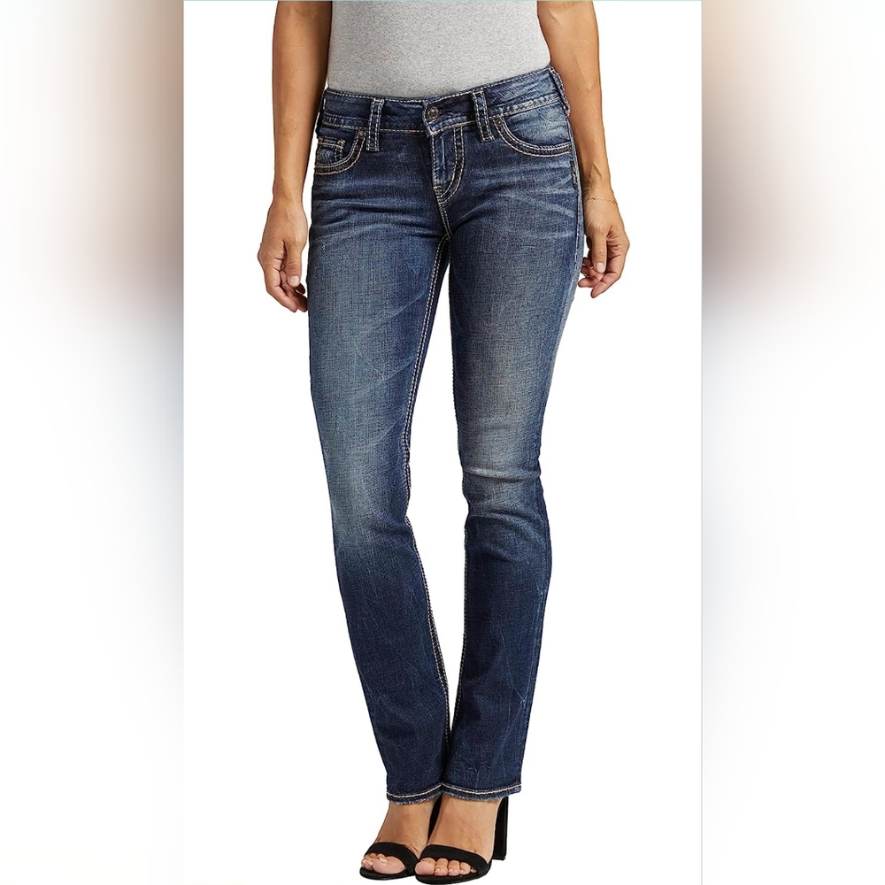 Silver Jeans Co. Suki Mid Rise Straight Leg Jeans
